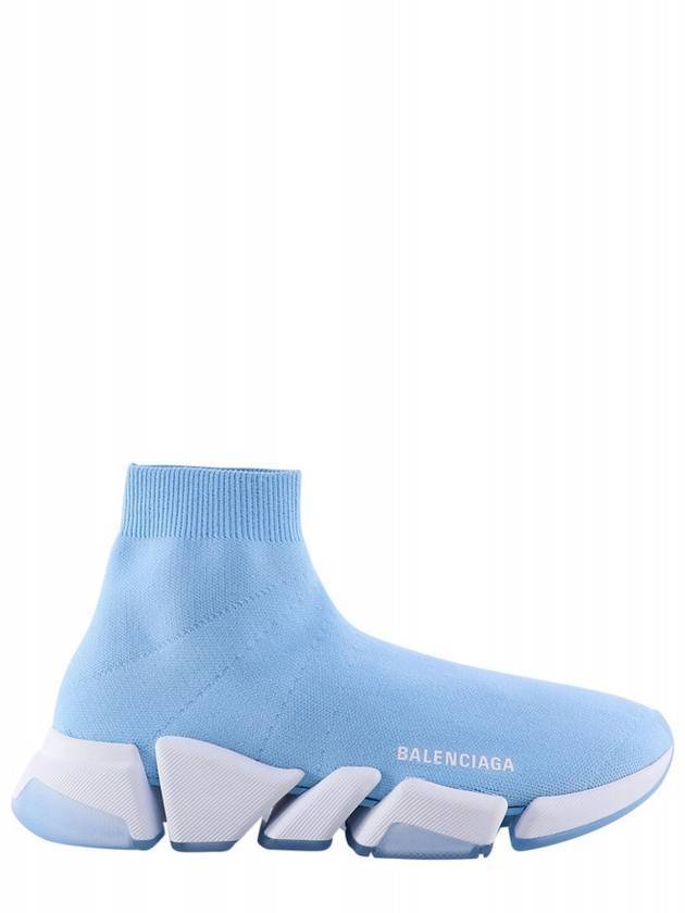 Luxury Balenciaga  Speedrunner Knit High Top Sneakers Blue