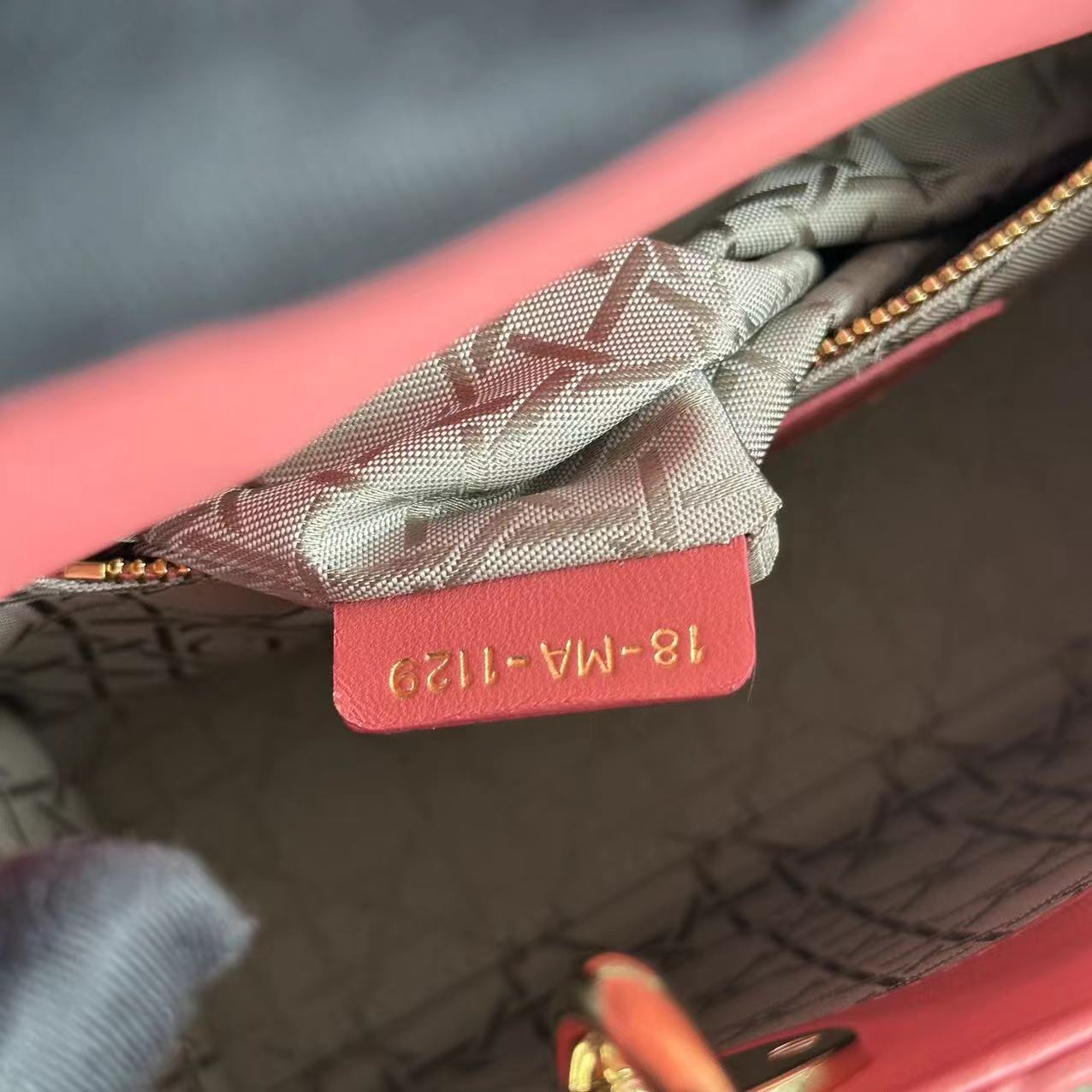 *ABC Strap* Lady Small Cannage Lambskin My ABC MYABC Charm Light Pink GHW