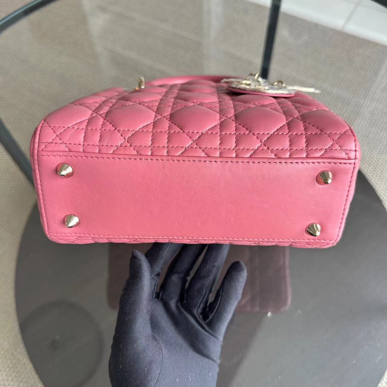 *ABC Strap* Lady Small Cannage Lambskin My ABC MYABC Charm Light Pink GHW