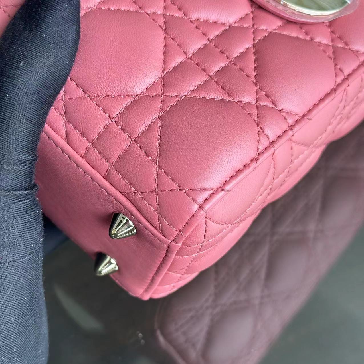 *ABC Strap* Lady Small Cannage Lambskin My ABC MYABC Charm Light Pink GHW