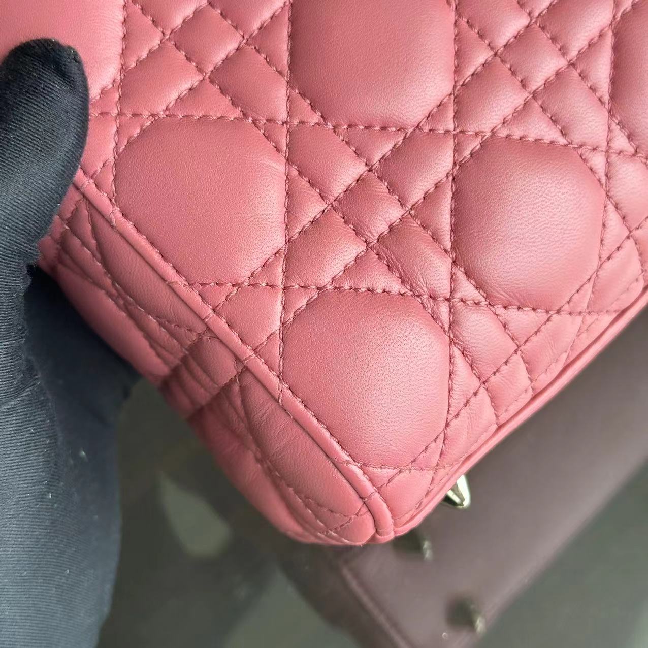 *ABC Strap* Lady Small Cannage Lambskin My ABC MYABC Charm Light Pink GHW