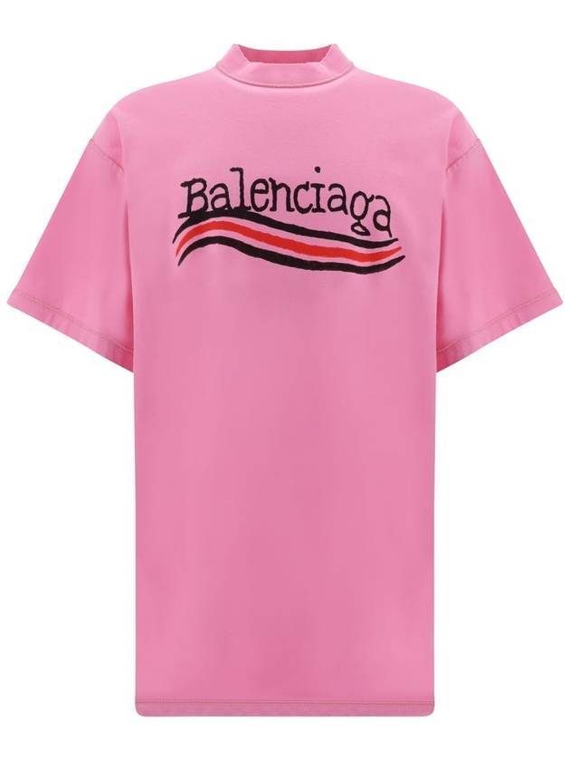 Luxury Balenciaga  Inside Out Cotton Short Sleeve T-Shirt Pink