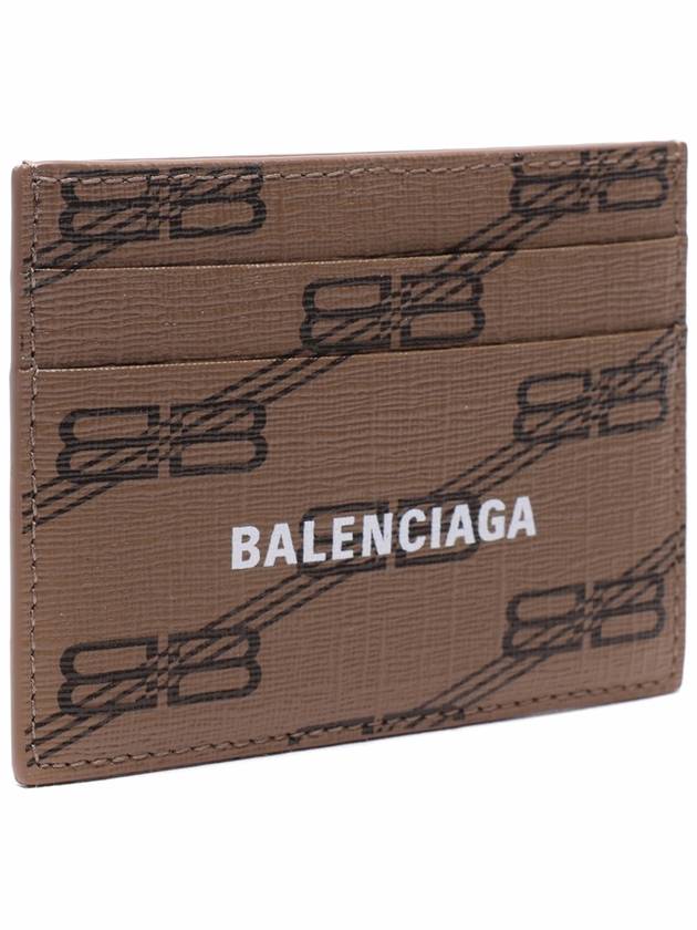 Luxury Balenciaga  BB Monogram Card Wallet Brown