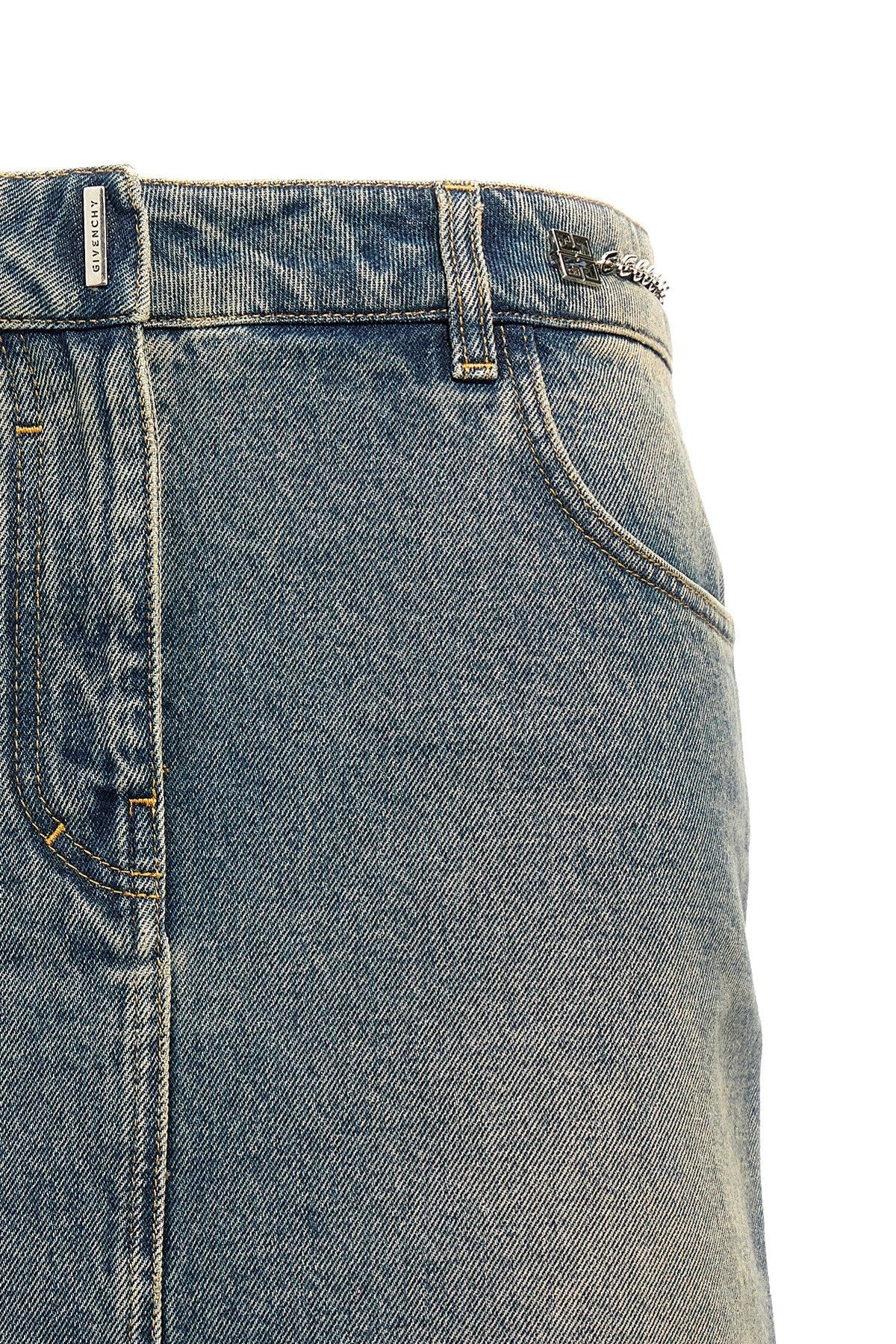 Givenchy Women Denim Mini Skirt