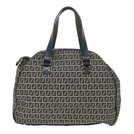 FENDI Zucchino Canvas Hand Bag Navy 71-16533-0-012  ac1835