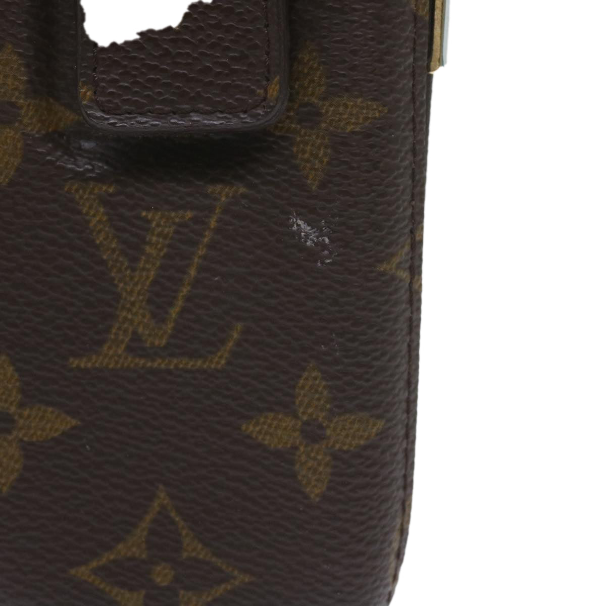 LOUIS VUITTON Monogram Etui Telephone International Cell Case M63064 Auth ac2504