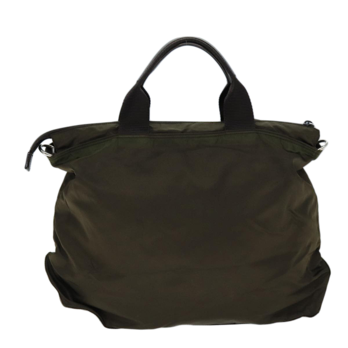 PRADA Hand Bag Nylon 2way Brown Auth ac2959