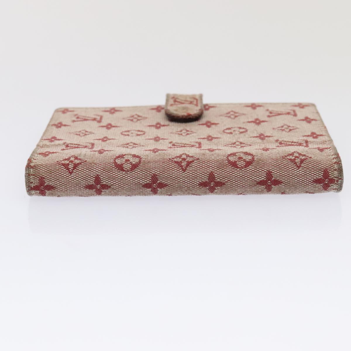 LOUIS VUITTON Monogram Mini Agenda PM Day Planner Cover Red R20912 Auth ac3224