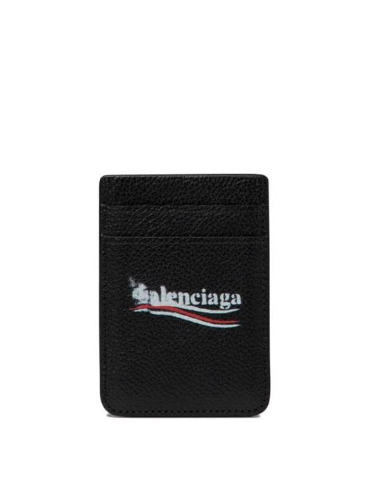 Luxury Balenciaga  Cash Magnet Card Wallet Black