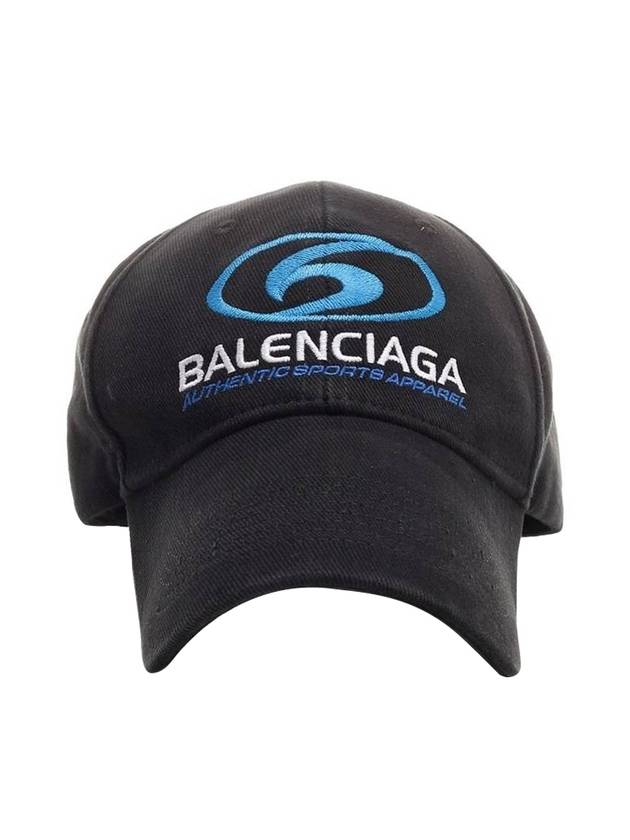 Luxury Balenciaga  Embroided Logo Ball Cap Black