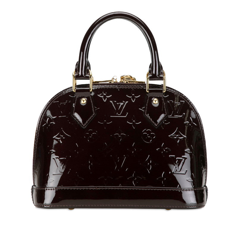 Louis Vuitton Monogram Vernis Alma BB Handbag Shoulder Bag 2WAY M91678 Amarant Pearl Patent Leather  Louis Vuitton
