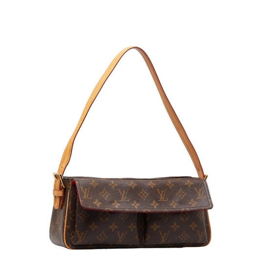 Louis Vuitton Monogram Vivace MM Handbag M51164 Brown PVC Leather  Louis Vuitton