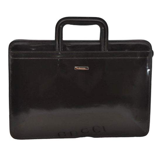Gucci 90's Tom Ford brown leather two-way portfolio or clutch