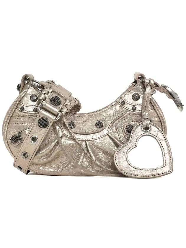 Luxury Balenciaga  Metallic Le Cagol XS Lambskin Shoulder Bag Metallic Beige