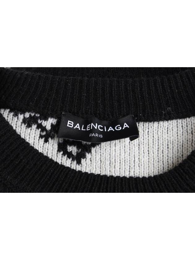 Luxury Balenciaga  Paris multi logo knit XL