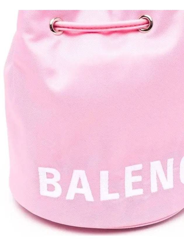 Luxury Balenciaga  Wheel XS Drawstring Bucket Bag Pink