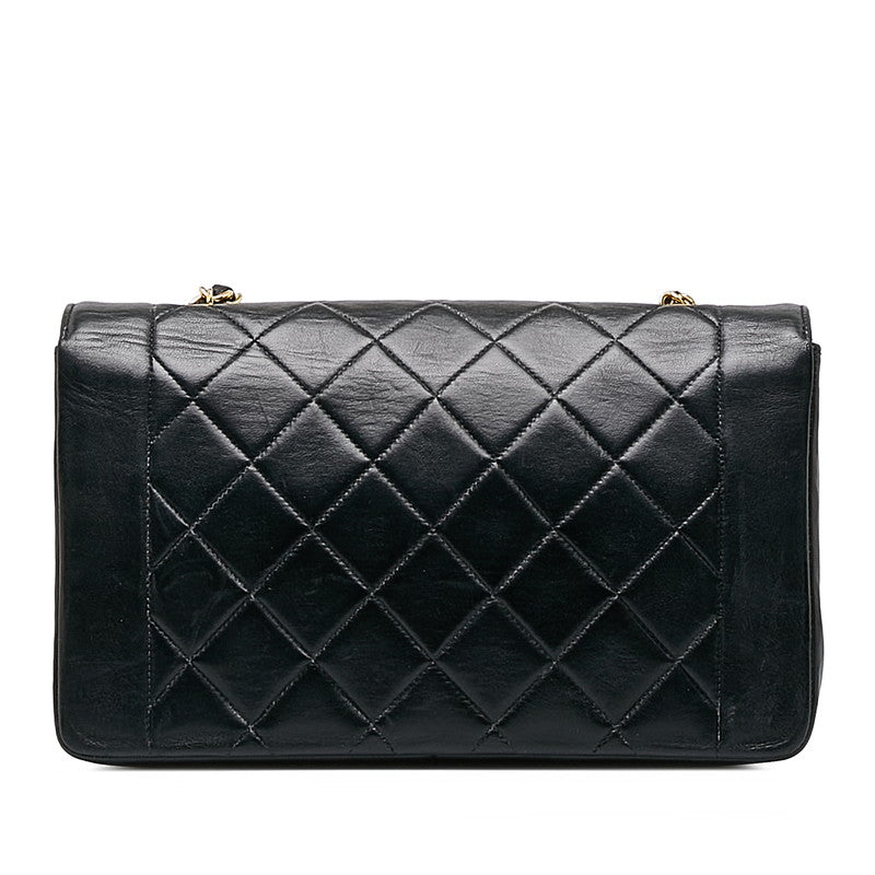 Chanel Matrases Cocomark Diana 25 Chain houlder Bag Black Leather  Chanel