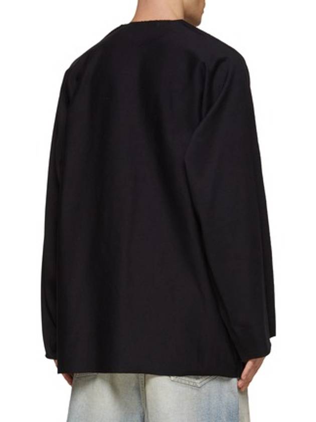 Luxury Balenciaga  Icon Flat Long Sleeve T-Shirt Black