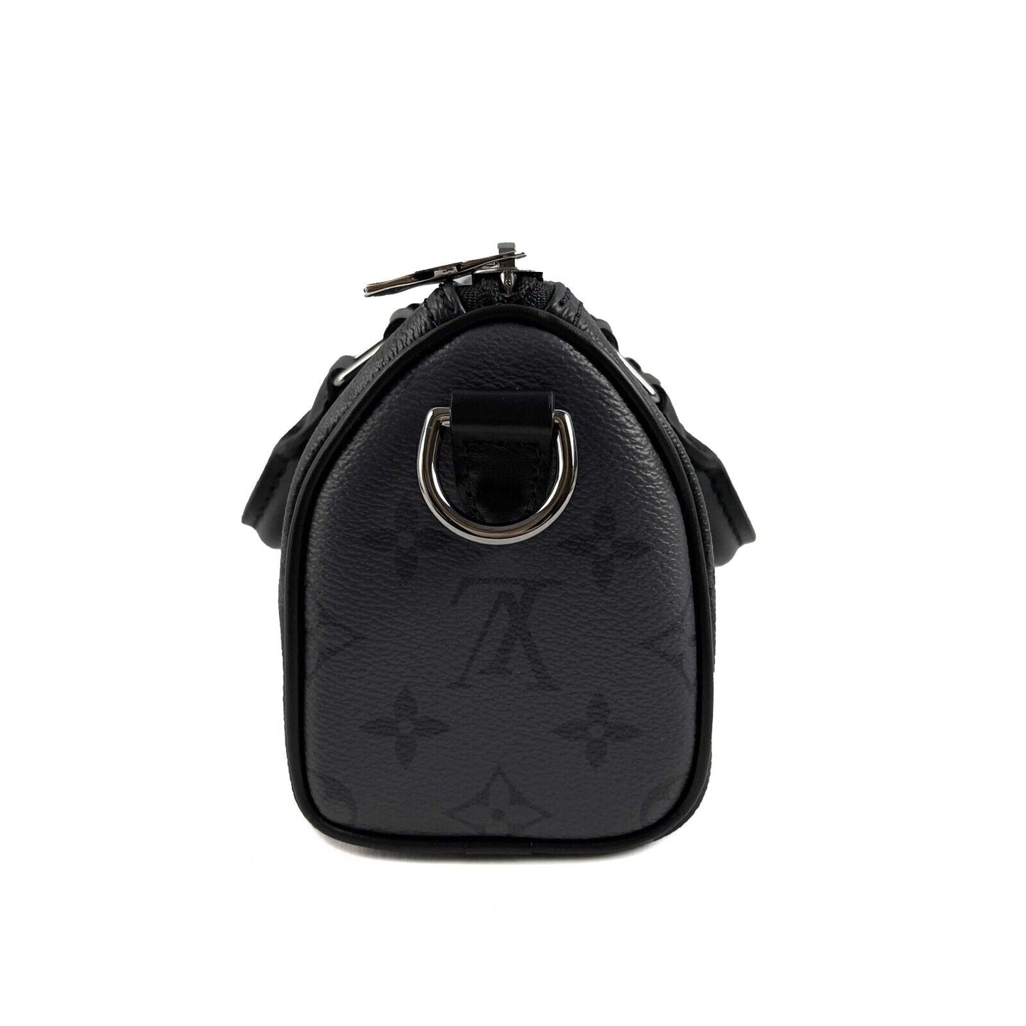 LOUIS VUITTON Excellent Reverse Monogram Eclipse Keepall XS Black Crossbody Bag