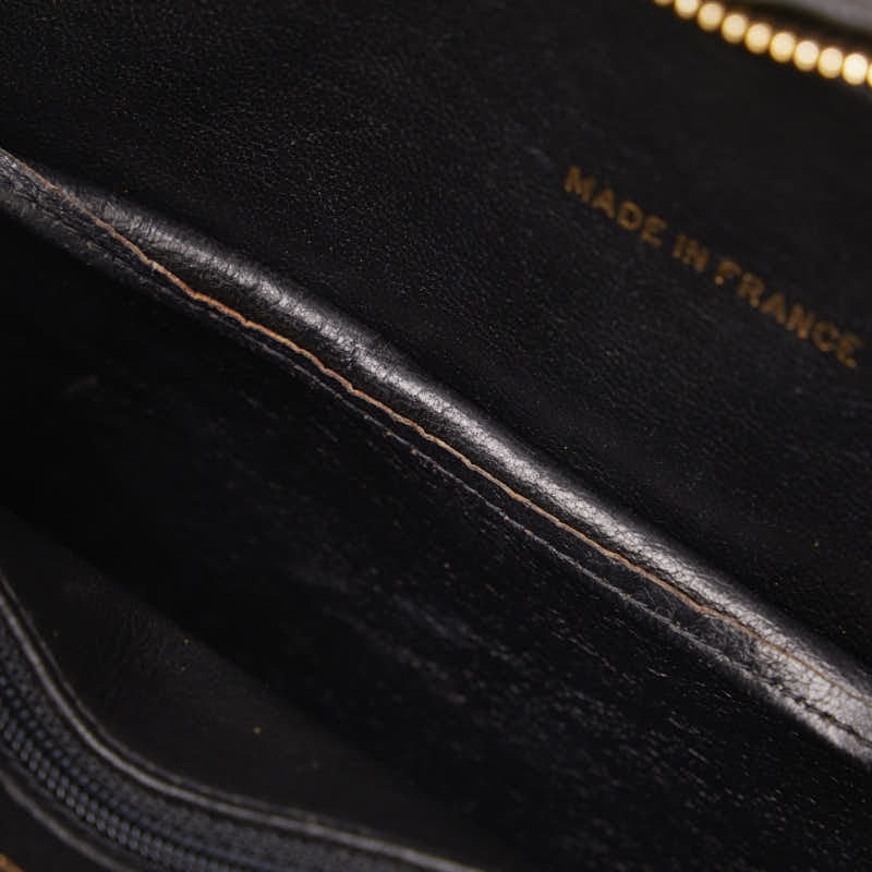 Chanel Vintage Tassel Flap Shoulder Bag in Lambskin Black