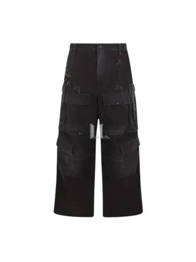 Luxury Balenciaga  Cargo Straight Pants Black