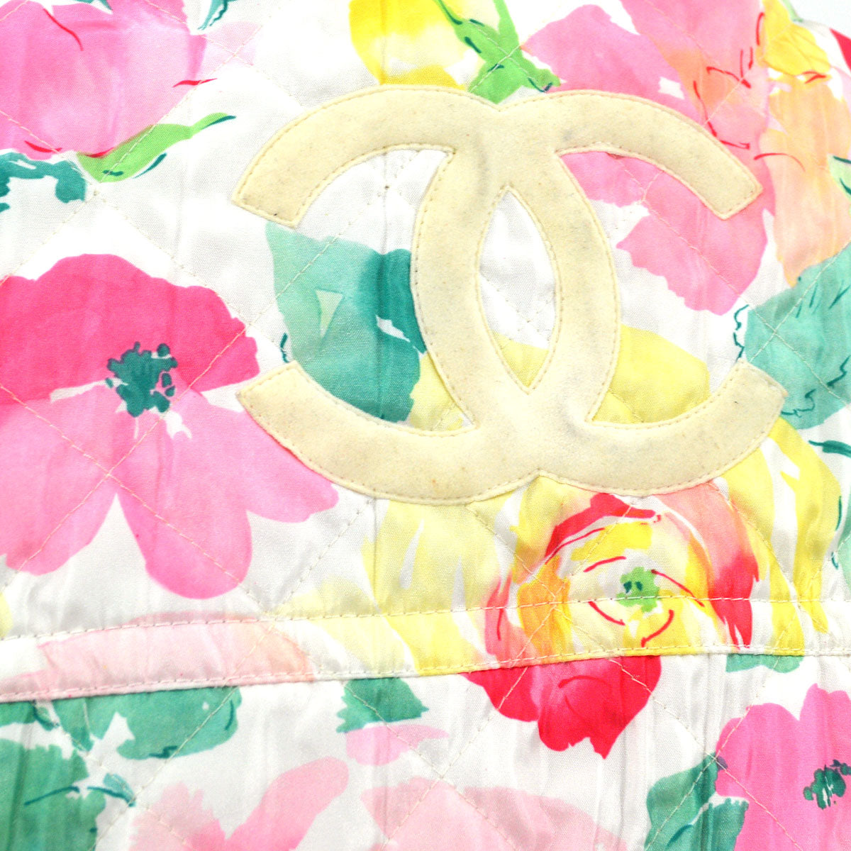 Chanel 1995 Spring floral diamond-quilted vest #38