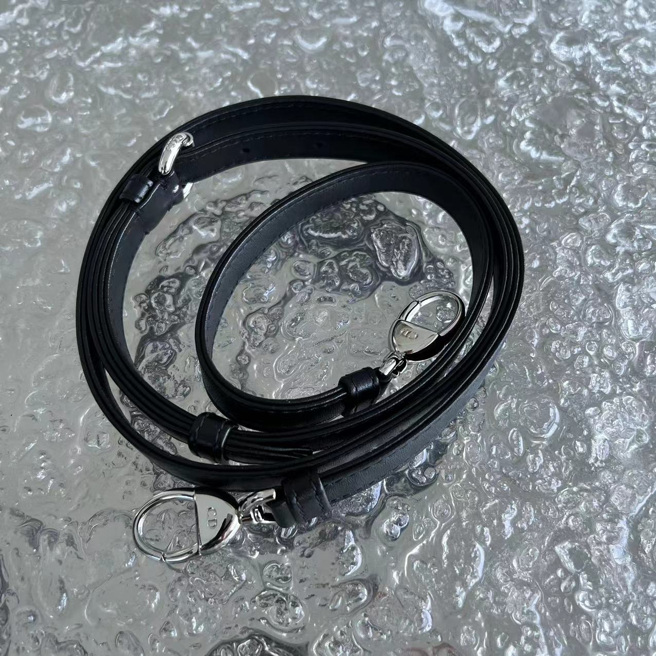 *Adjustable Strap* Lady Mini Cannage Lambskin Black Silver Hardware