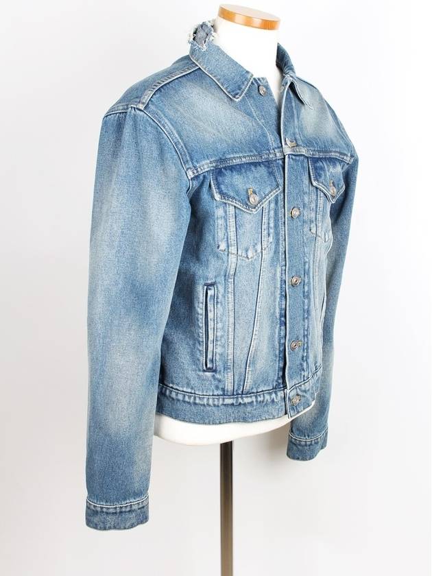 Luxury Balenciaga  Wave logo denim jacket 46