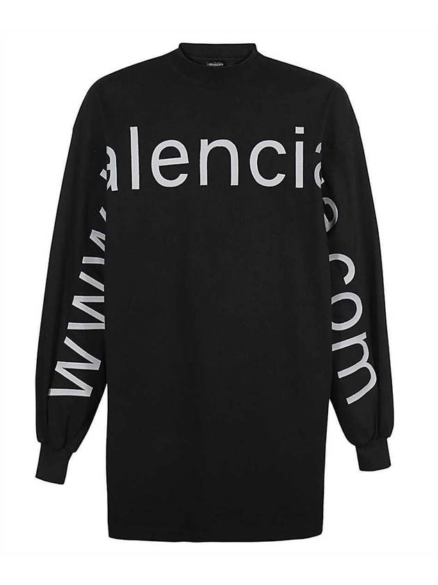 Luxury Balenciaga  Embroidered Logo Sweatshirt Black