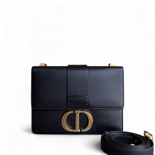Dior Montaigne 30 - Smooth Calfskin Black Gold Hardware