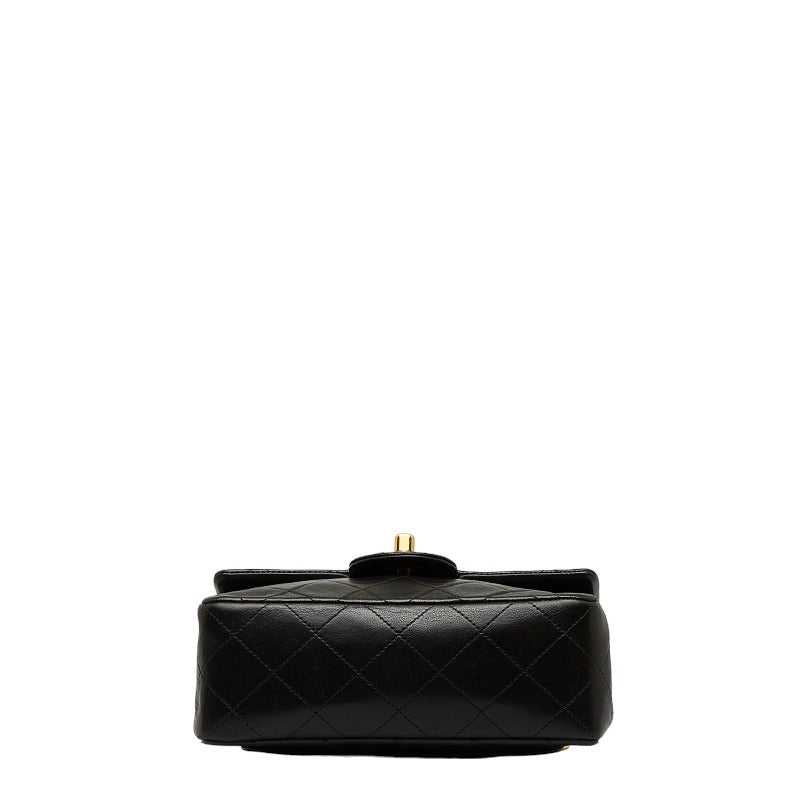 Chanel Mini Flap Chain Shoulder Bag in Lambskin Black