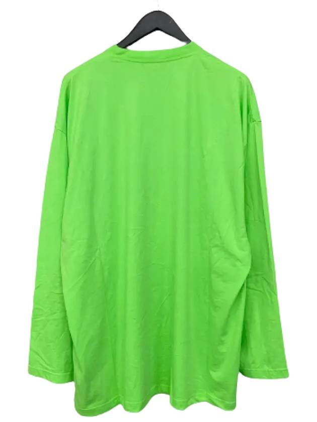Luxury Balenciaga  Color Language Long-Sleeved T-Shirt Green