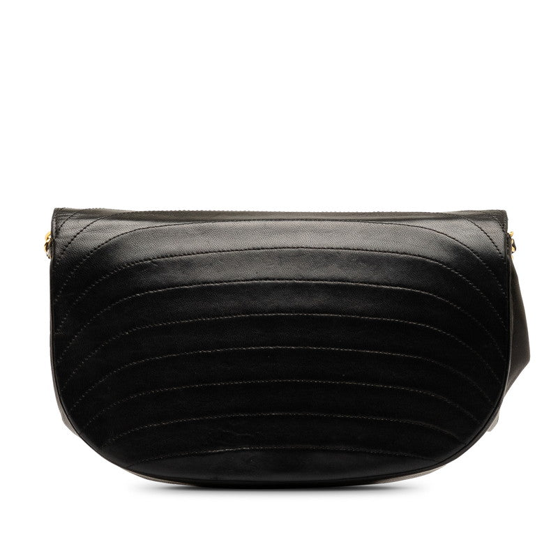 Chanel Coco Half Moon Chain Shoulder Bag Black   Chanel
