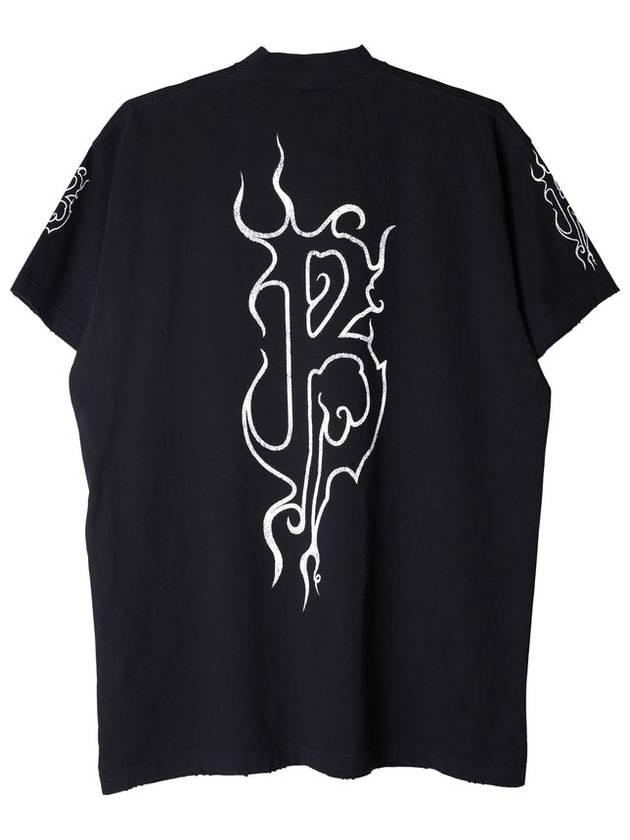 Luxury Balenciaga  Darkwave Cotton Short Sleeve T-Shirt Black