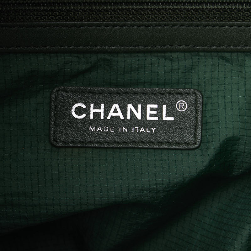 Chanel Rucksack Backpack Green Nylon Leather  Chanel
