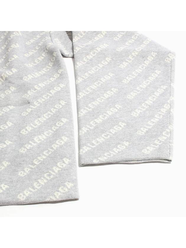 Luxury Balenciaga  All-Over Logo Cardigan Grey