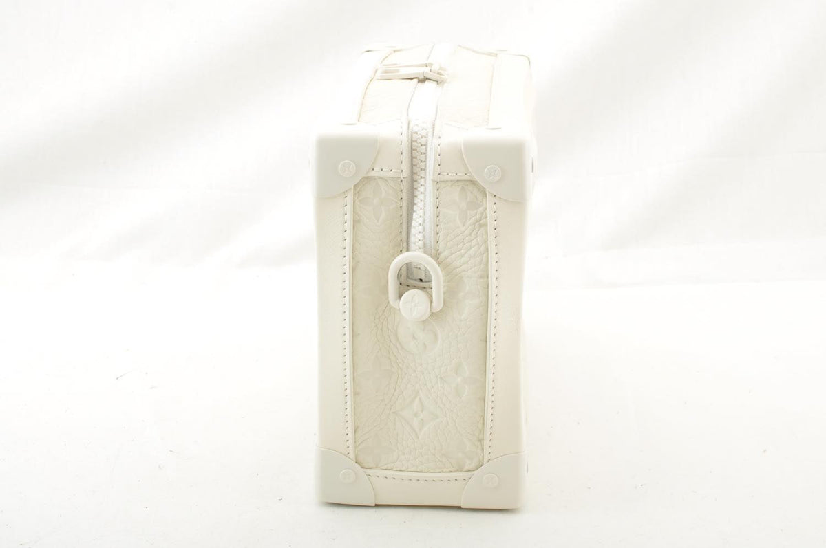 LOUIS VUITTON Virgil Abloh Shoulder Bag Soft Trunk Box White M53254 Auth ak104A