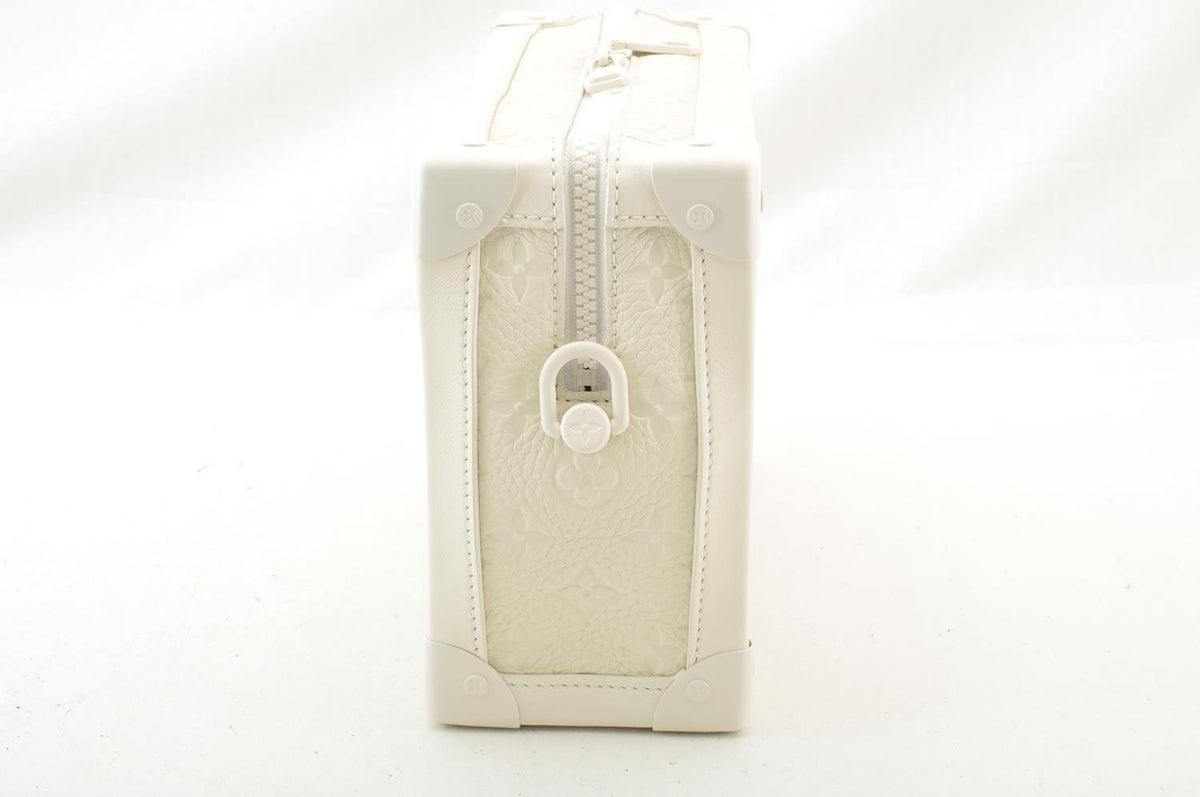 LOUIS VUITTON Virgil Abloh Shoulder Bag Soft Trunk Box White M53254 Auth ak104A