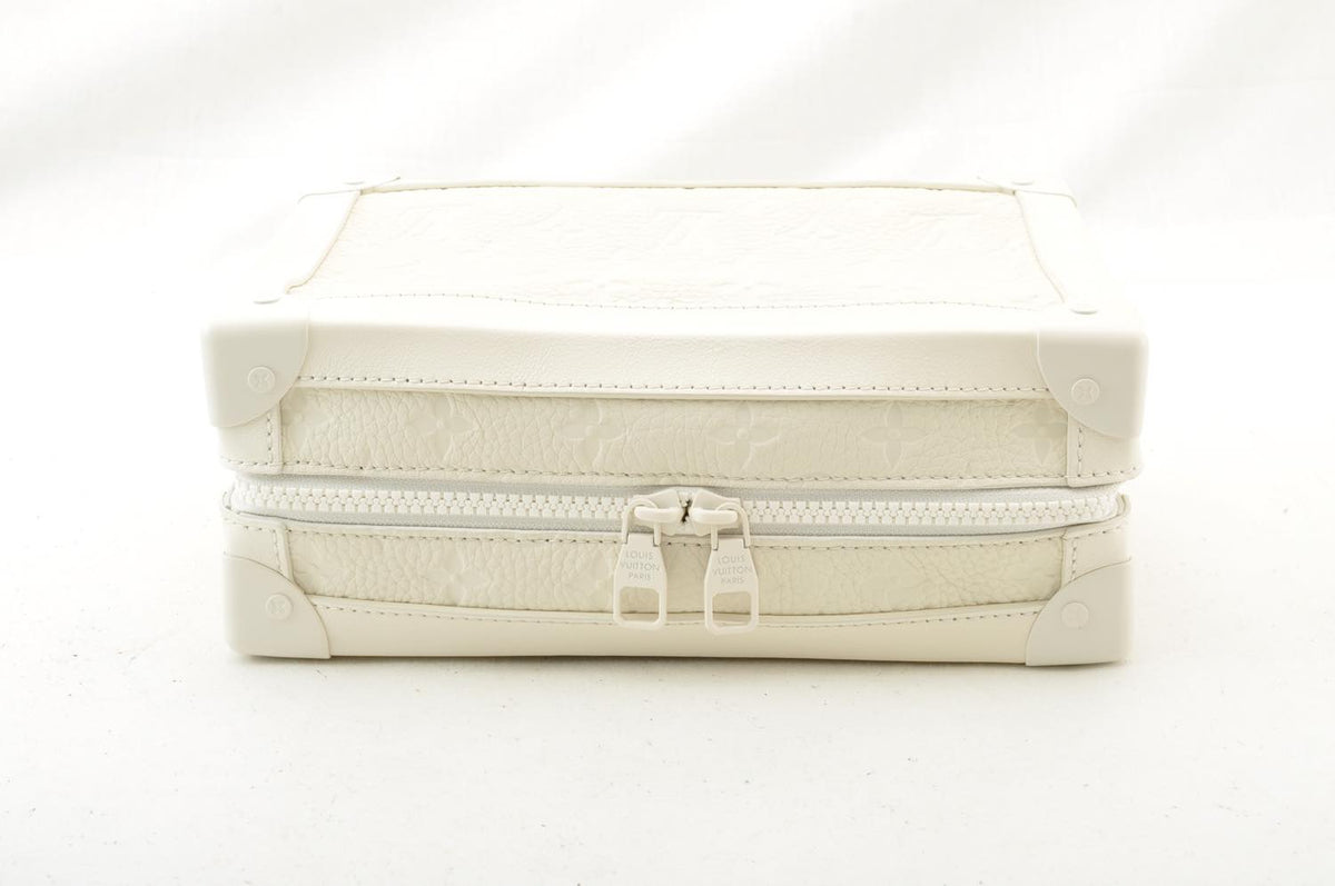 LOUIS VUITTON Virgil Abloh Shoulder Bag Soft Trunk Box White M53254 Auth ak104A