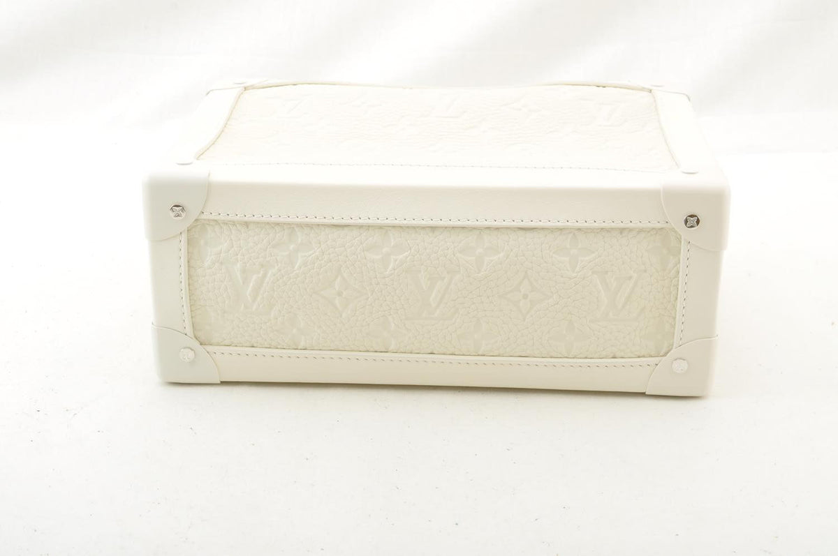 LOUIS VUITTON Virgil Abloh Shoulder Bag Soft Trunk Box White M53254 Auth ak104A
