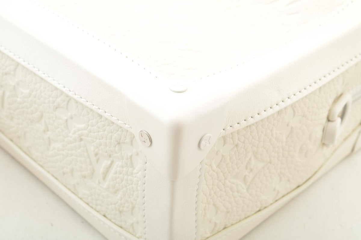 LOUIS VUITTON Virgil Abloh Shoulder Bag Soft Trunk Box White M53254 Auth ak104A