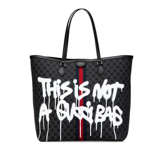 Gucci x Luxury Balenciaga  Graffiti Large Tote Bag 680127