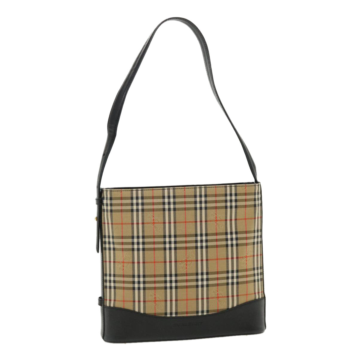 BURBERRY Nova Check Shoulder Bag Beige Auth am3155