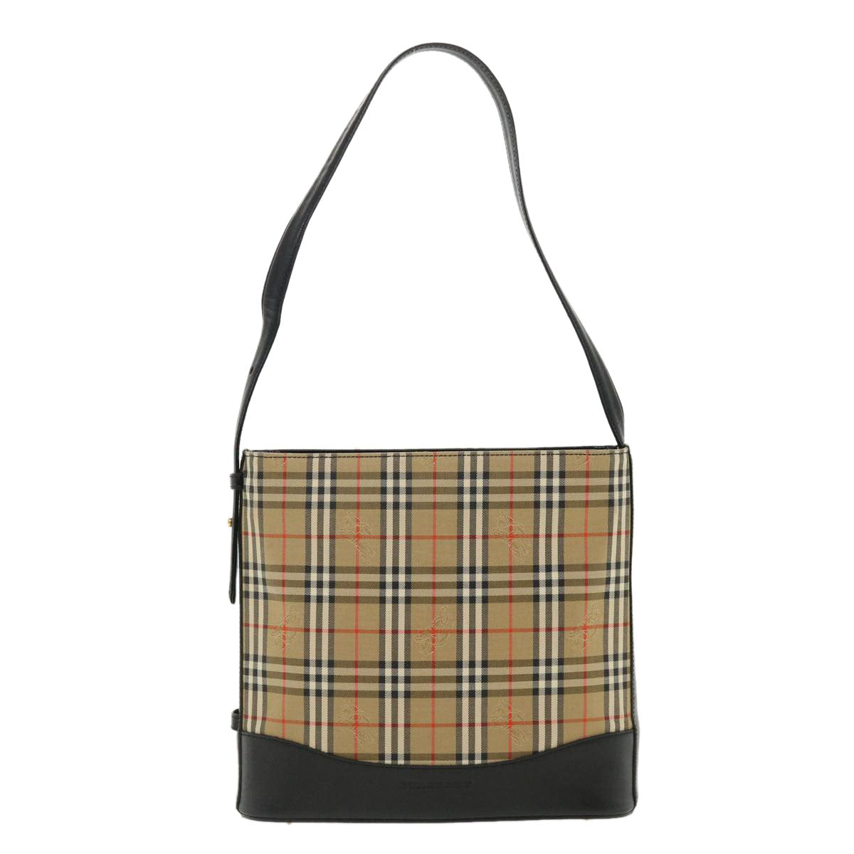 BURBERRY Nova Check Shoulder Bag Beige Auth am3155