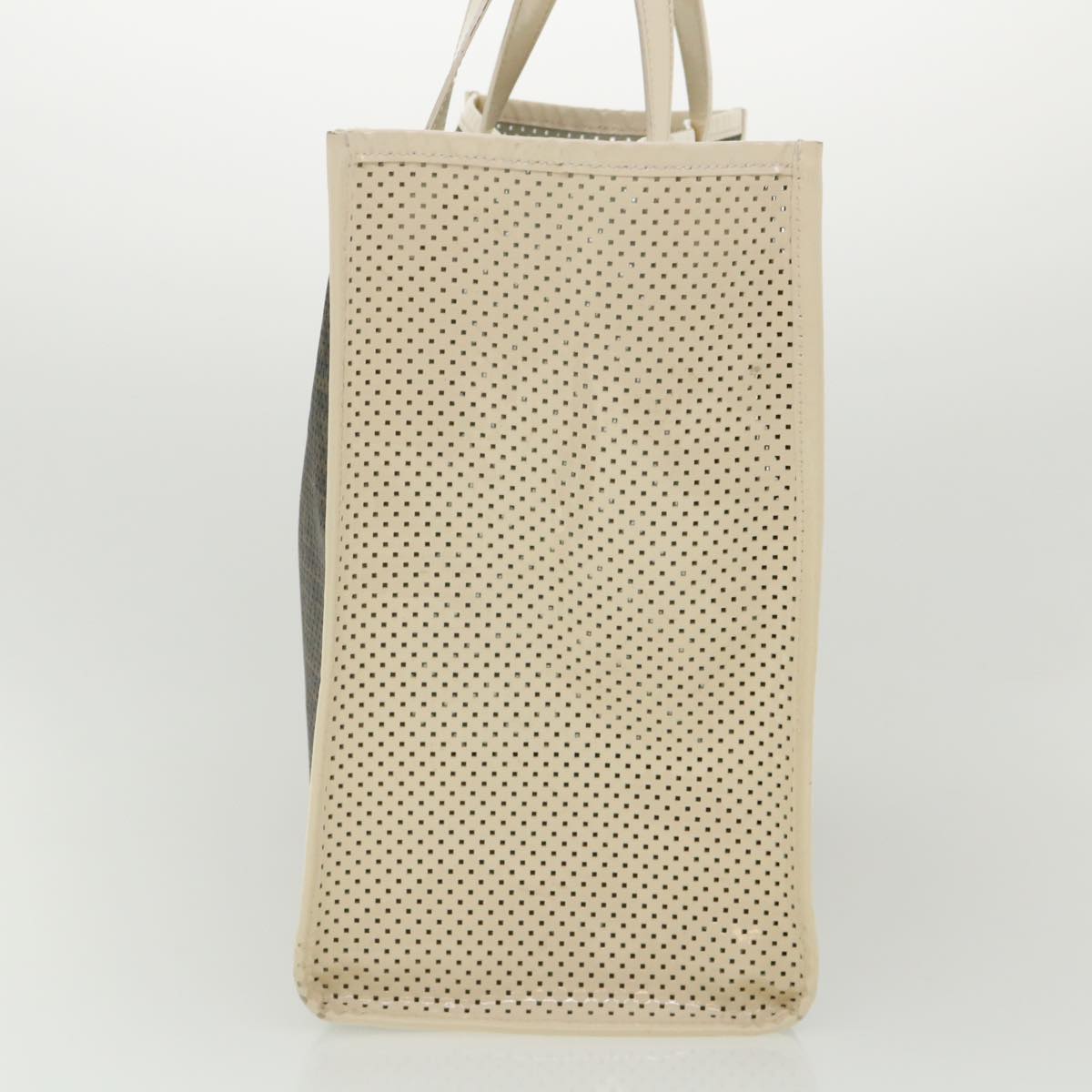 FENDI Zucca Canvas punching Tote Bag Brown Auth