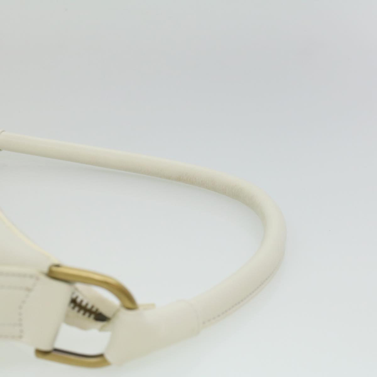 BURBERRY Shoulder Bag Leather White Auth am3357