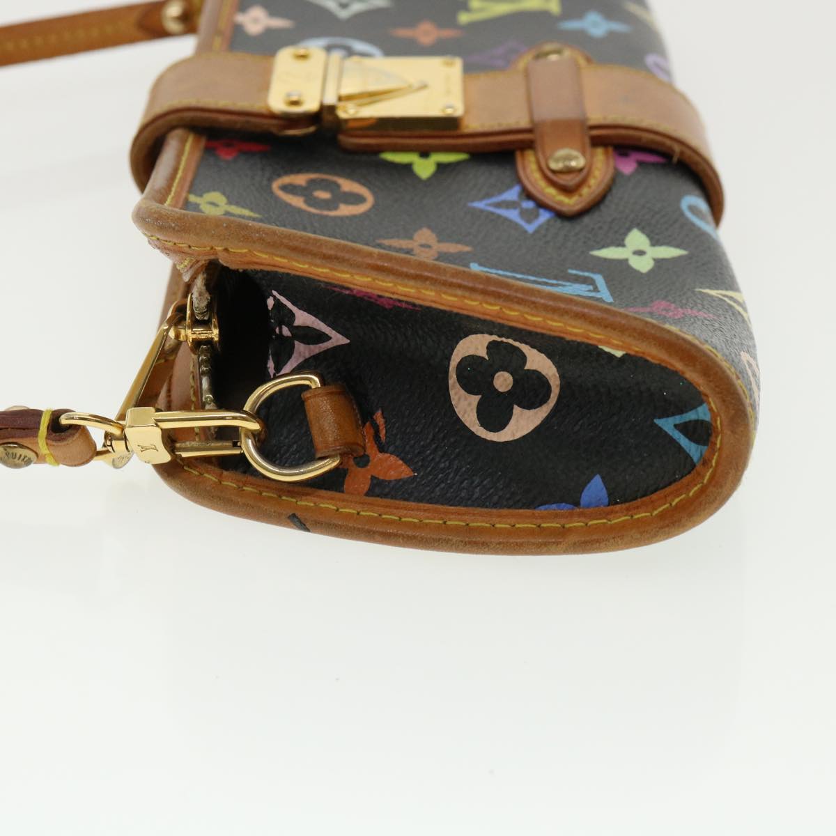 LOUIS VUITTON Monogram Multicolor Shirley Shoulder Bag Black M40050 Auth am3372