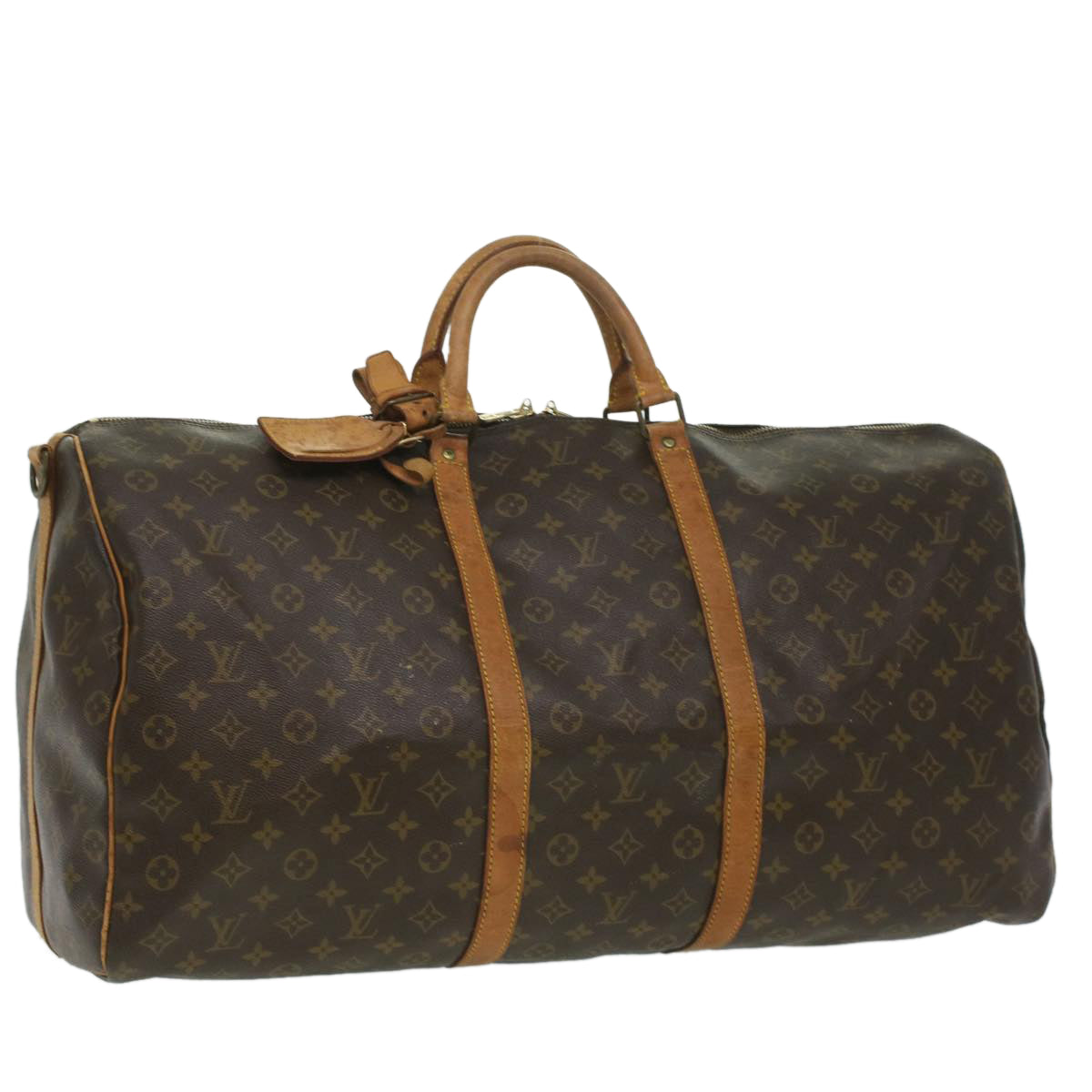LOUIS VUITTON Monogram Keepall Bandouliere 60 Boston Bag M41412 LV Auth am3504