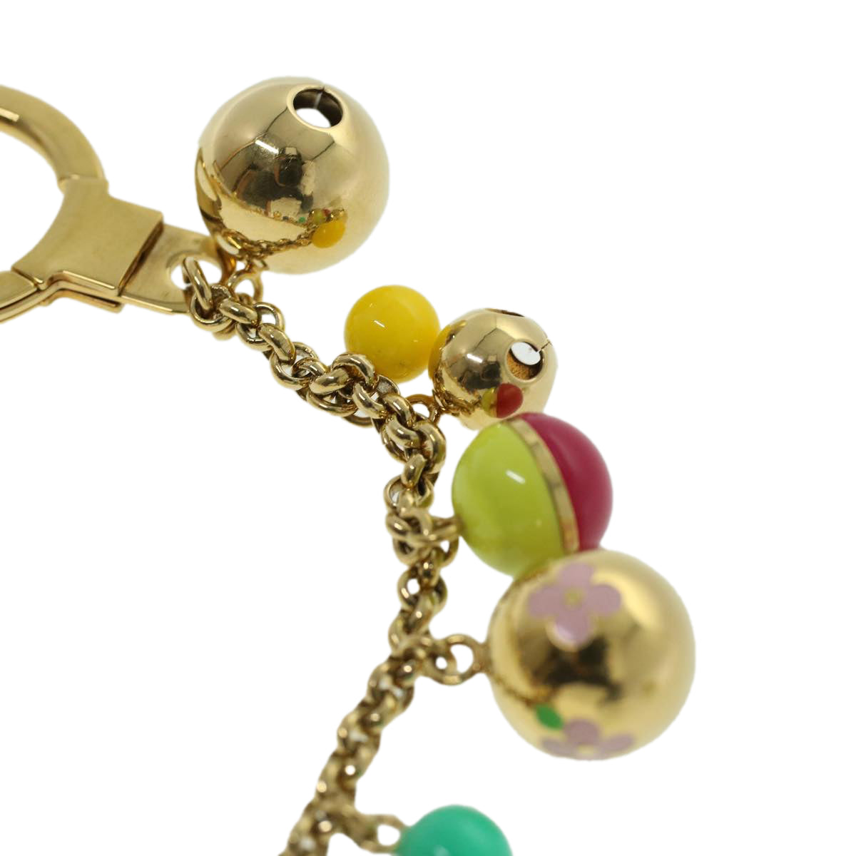 LOUIS VUITTON Porte Cles Chaine Grelots Key Holder Multicolor M62226 Auth am3584