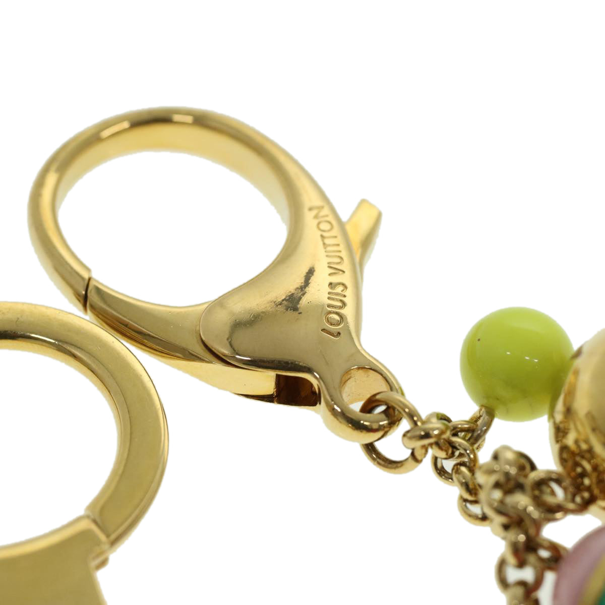 LOUIS VUITTON Porte Cles Chaine Grelots Key Holder Multicolor M62226 Auth am3584